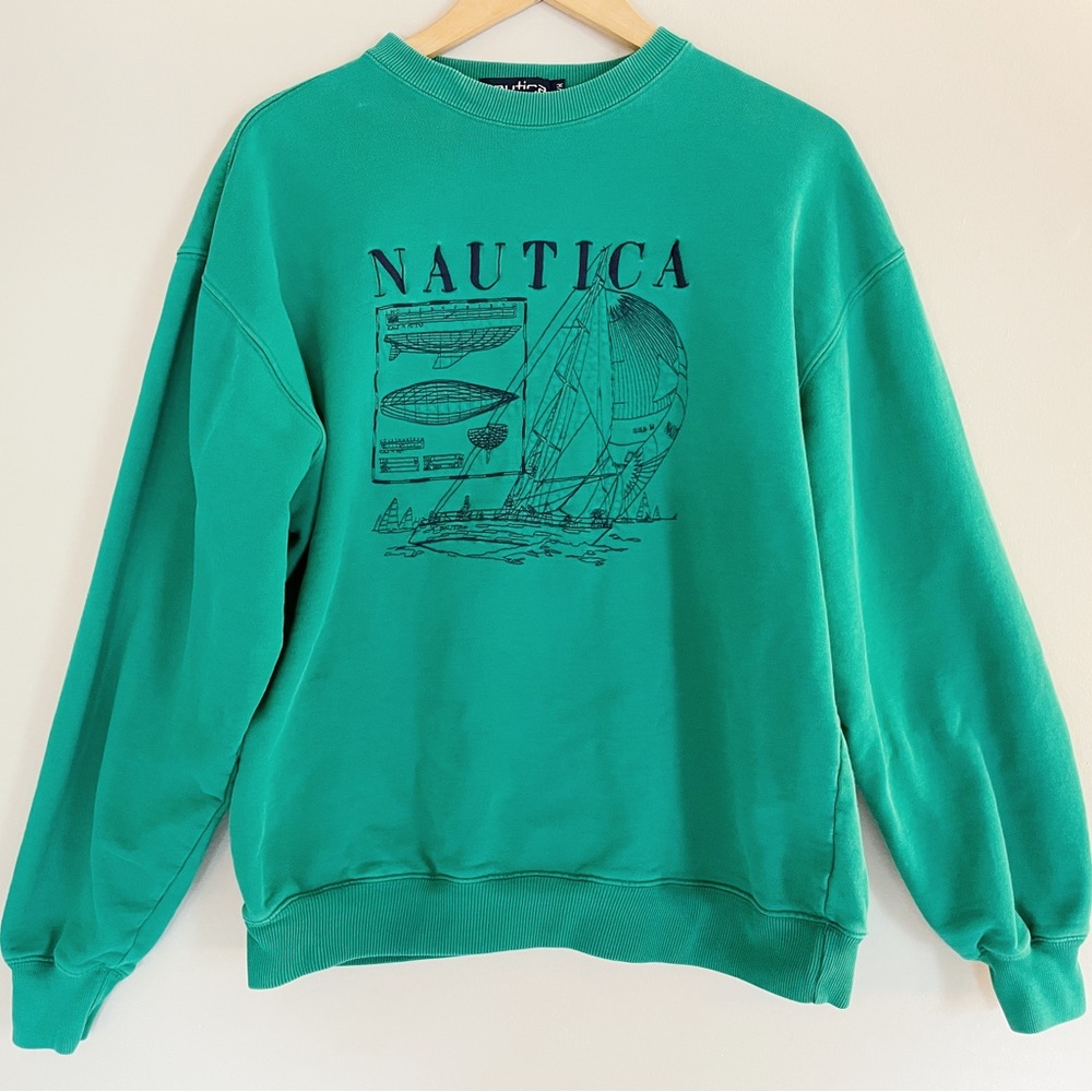 Vintage Green Nautica Sweatshirt